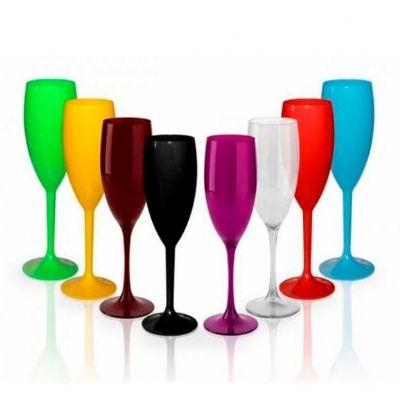Taça Acrílico Cristal (PS cristal) Cores Diversas Disponíveis 160 ml